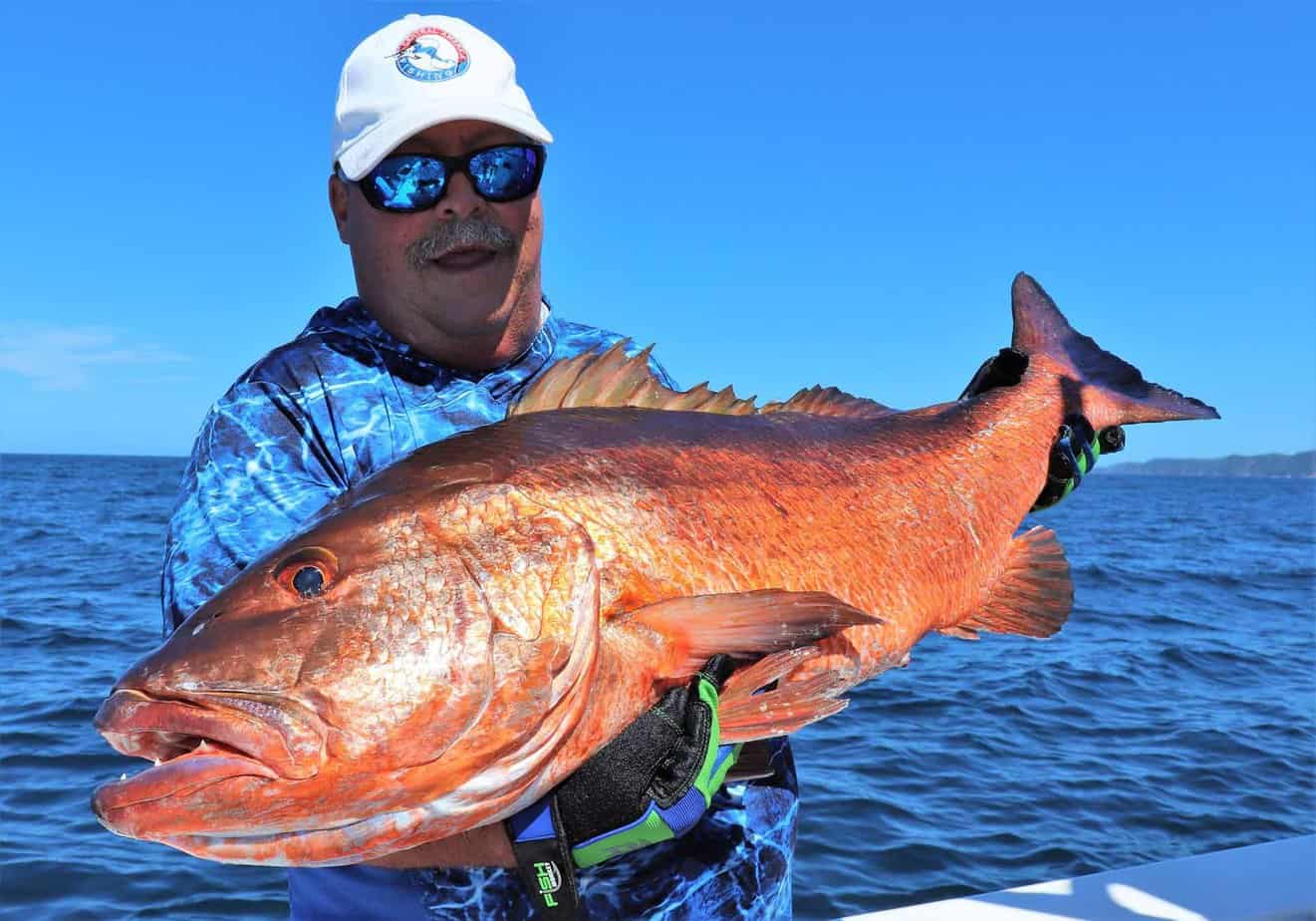 11-time Central America Fishing guest Frank with a big cubera snapper in Panama
