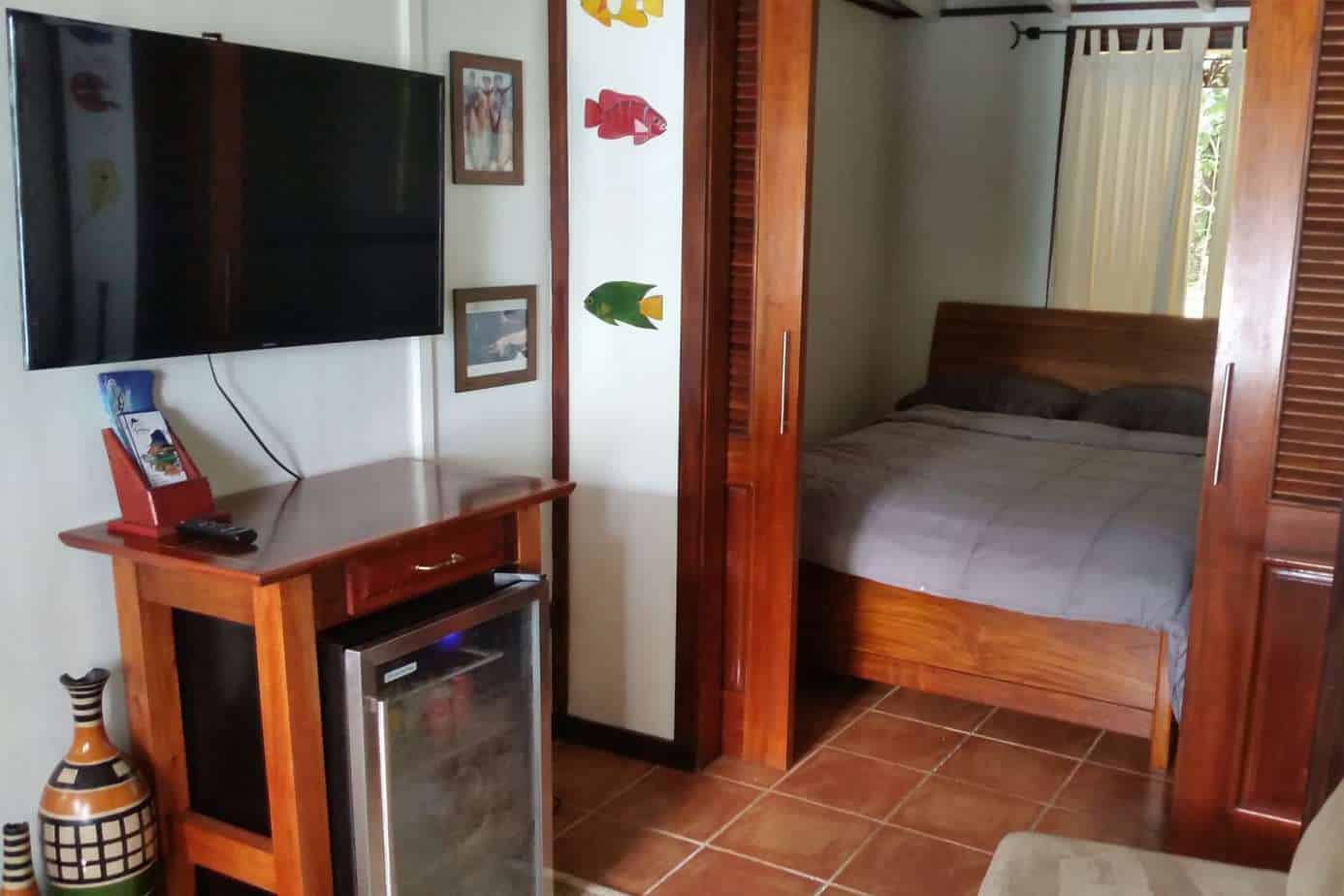 Inside a villa at the Sport Fish Panama Island Lodge