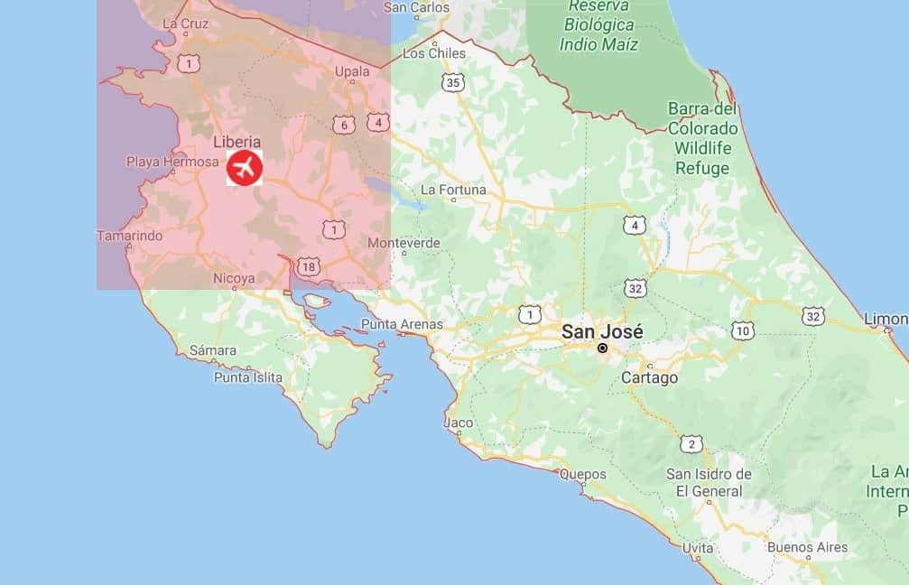 Guanacaste-Map