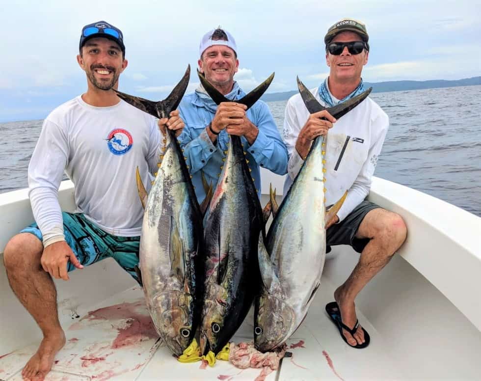 Chris from Central America Fishing along with Shea & Ryan from Stoked on Fishing tuna fishing in Panama