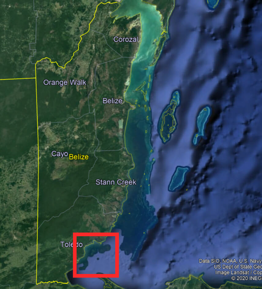 Belize Map - Punta Gorda