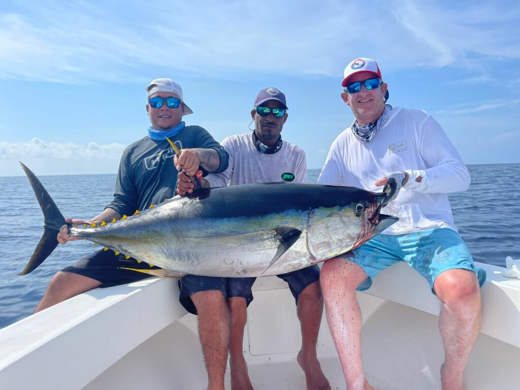 Scott with his personal best 180 lb yellowfin tuna in Panama!