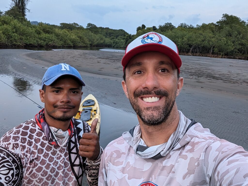 A great day of river fishing in Coiba Island