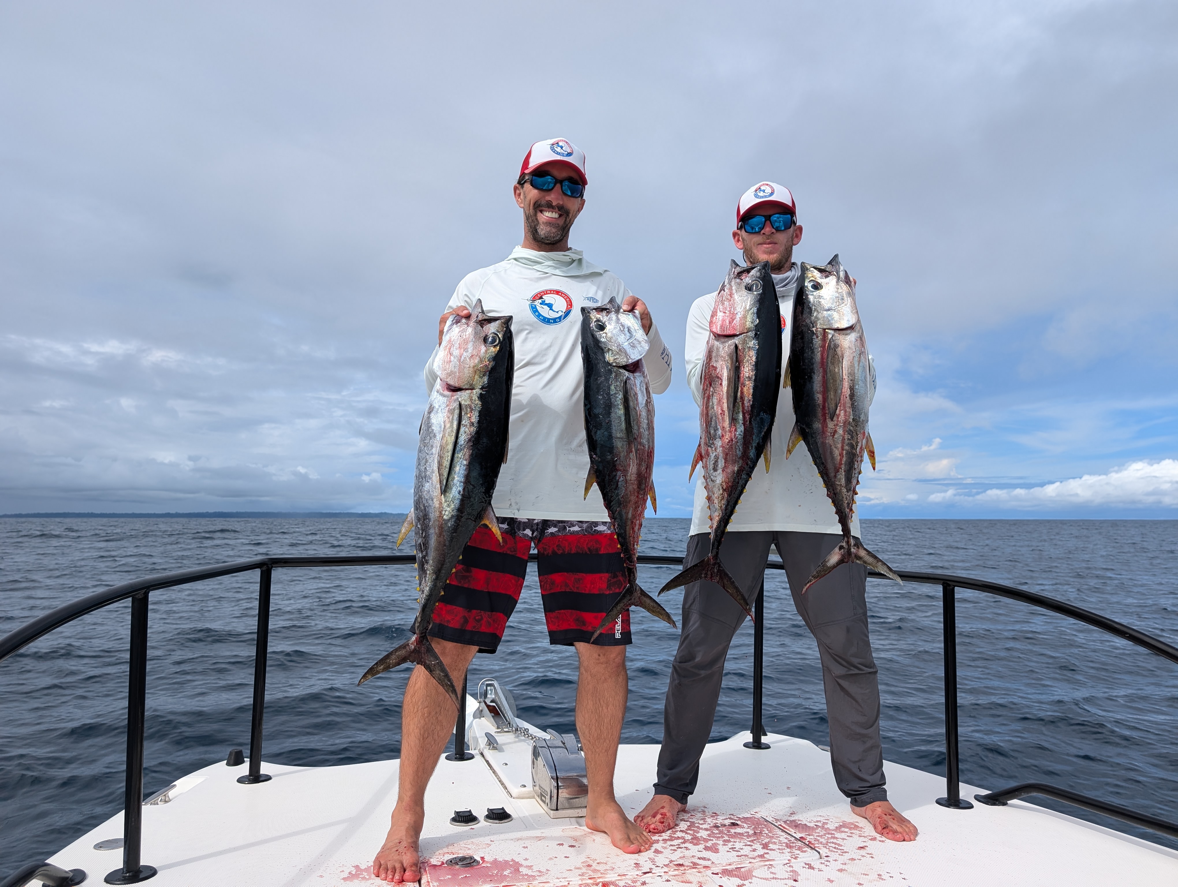 Central America Fishing owner, Chris, and marketing manager, Dakota, with tuna in Panama