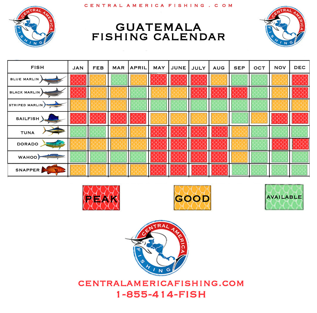 Guatemala Fishing Calendar Guatemala Fishing Calendar
