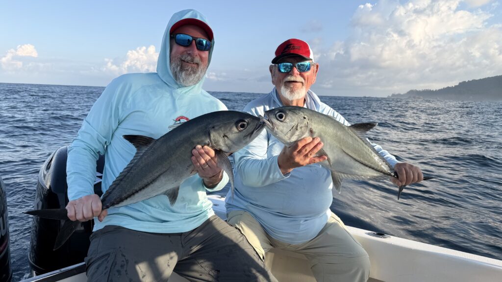CAF clients Rod & Cecil double up on horse eye jacks in Panama
