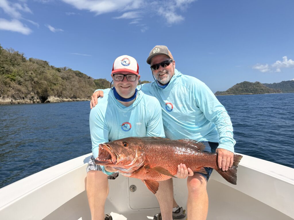 Father & son, Bob & Jared, with a cubera snapper in Panama
