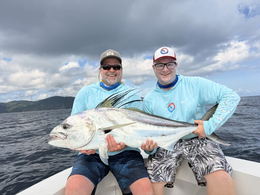 Father/son duo Jared & Bob share the joy of a 50 lb roosterfish