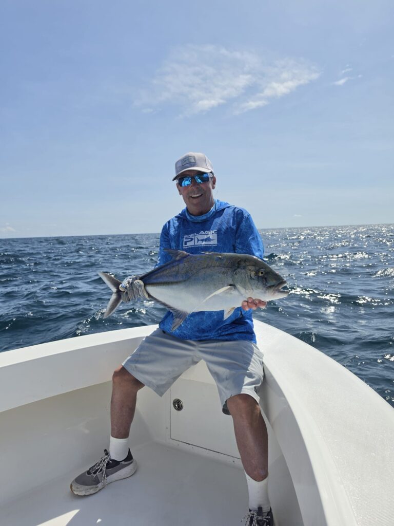 CAF angler Frank with one of many jacks he caught