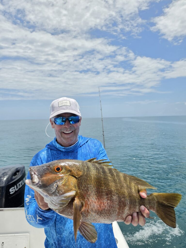 13x CAF angler, Frank, with a huge rock snapper